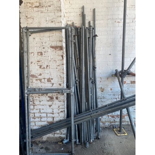 283 - A collection of scaffolding with two bolt lock doors