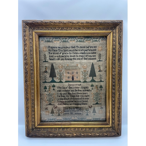 Early 19th Century Framed Sampler 1824