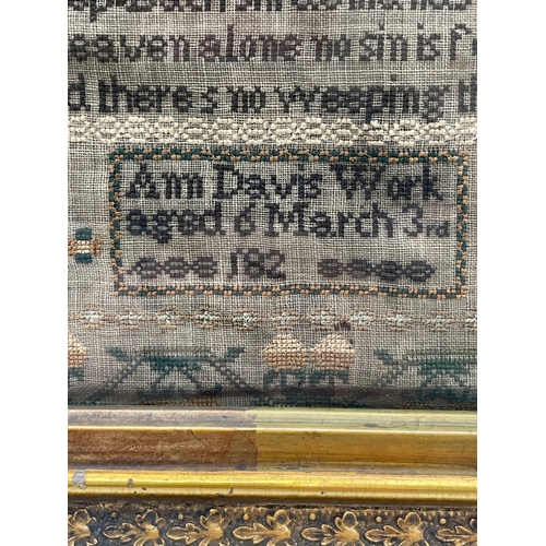 116 - Early 19th Century Framed Sampler 1824