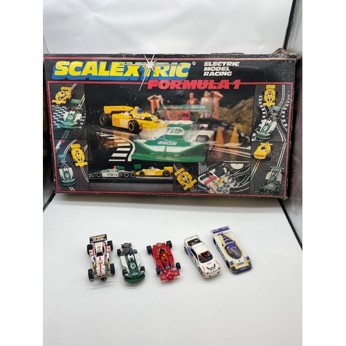 79 - Vintage Scaletrix Formula 1 Boxed Set plus additional cars