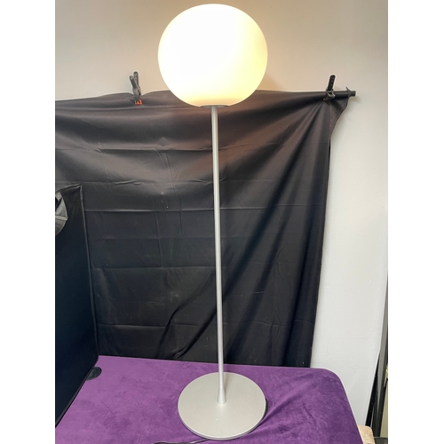 263 - Rondo Glass Globe Floor Lamp - 140cm - working