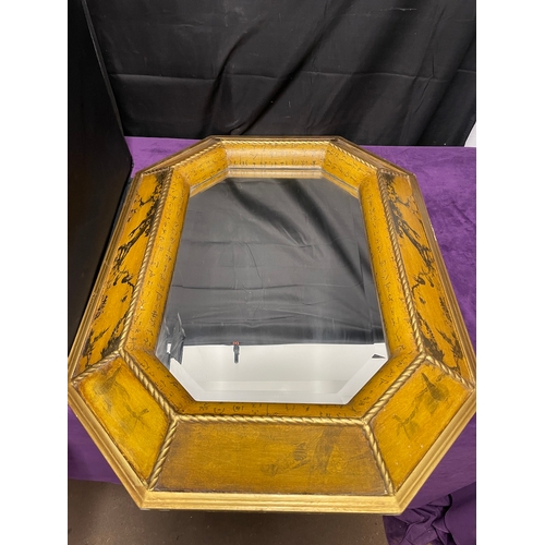 264 - Vintage bevelled glass wall mirror - 87cm x 68cm