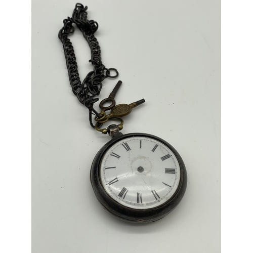 124 - Sterling Silver Cased Verge Fusee Pocket Watch by A Heale London in Holder London 1846 Model number ... 