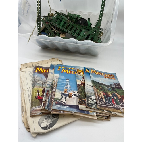 89 - Quantity of Early 20th Century Meccano + Magazines