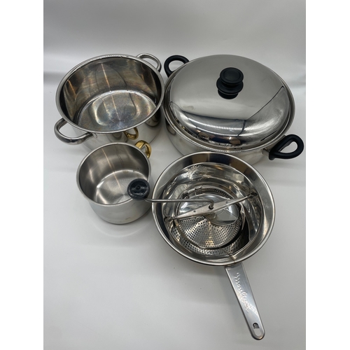 129 - Lot of Stainless Steel Cooking Pans