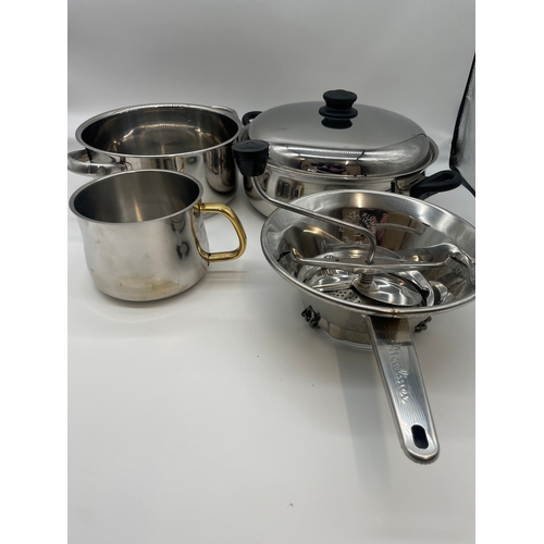 129 - Lot of Stainless Steel Cooking Pans