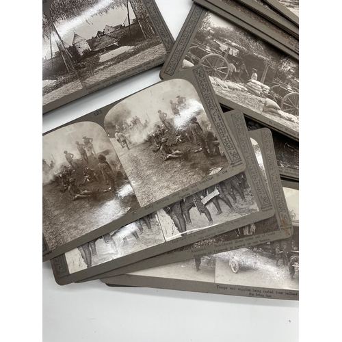 134 - Quantity of vintage items including set of stereoscope viewing cards Realistic Travels The Great War... 