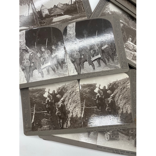 134 - Quantity of vintage items including set of stereoscope viewing cards Realistic Travels The Great War... 