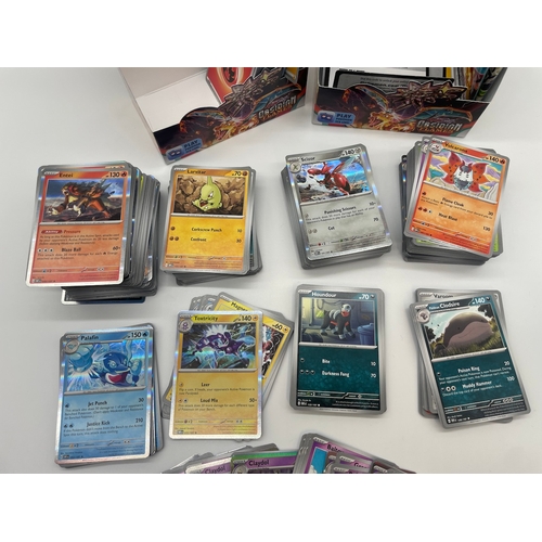 86 - Two booster boxes of Pokemon Obsidian Flames Trading Cards including common, uncommon, rare , holos ... 