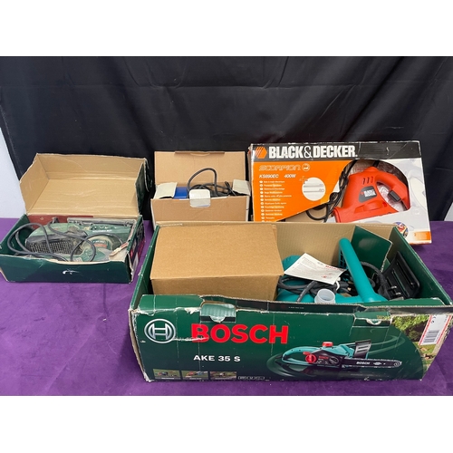 295 - Lot of Four Power Tools including Sanders & Chain Saws