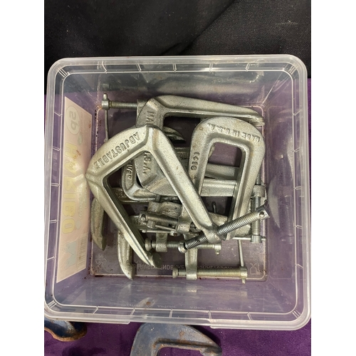 299 - Quantity of Record G Clamps & Wrenches