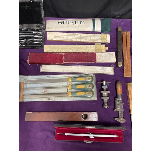 306 - Collection of various tools , measuring / technical equipment