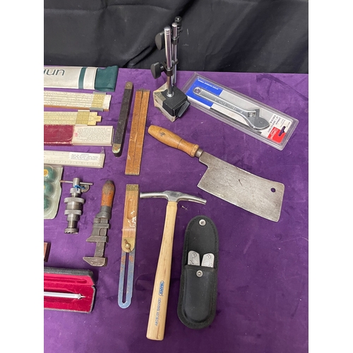 306 - Collection of various tools , measuring / technical equipment