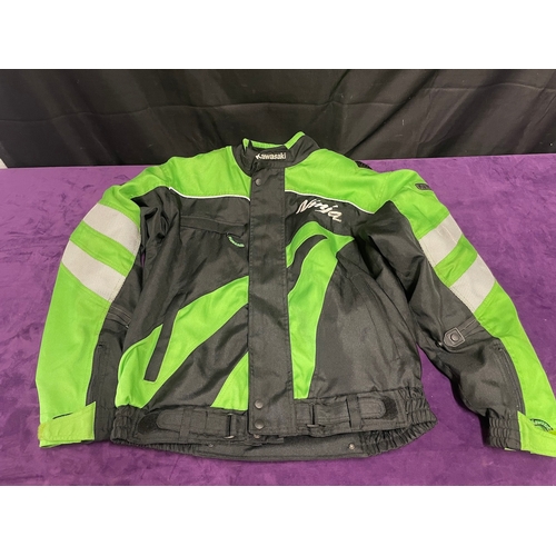 101 - Mens Kawasaki Ninja Motorbike Jacket Green & Black 42 Large