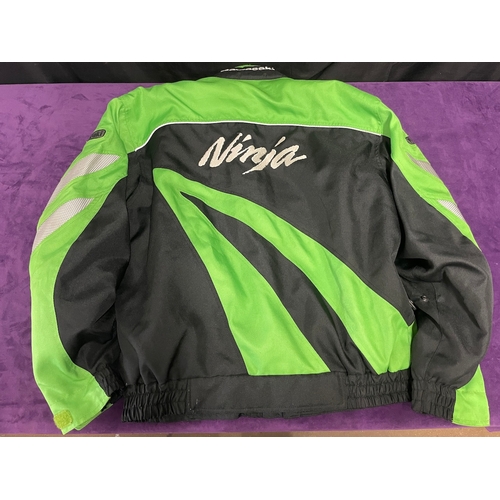 101 - Mens Kawasaki Ninja Motorbike Jacket Green & Black 42 Large