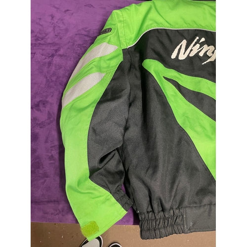 101 - Mens Kawasaki Ninja Motorbike Jacket Green & Black 42 Large