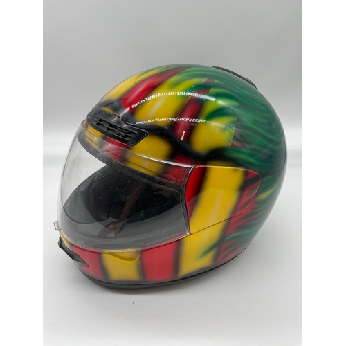 94 - Custom air sprayed motorbike helmet