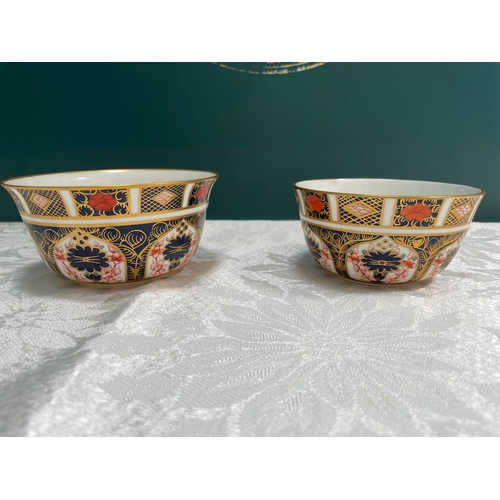 60 - A pair of Royal Crown Derby Imari Pattern Soup Bowls c1984/85