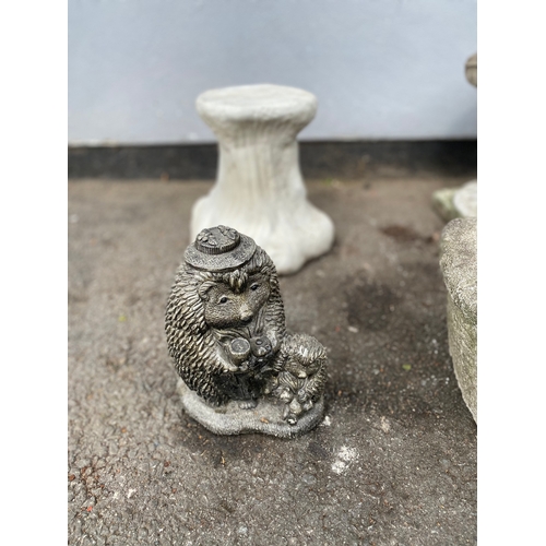 315 - A selection of stone garden ornaments