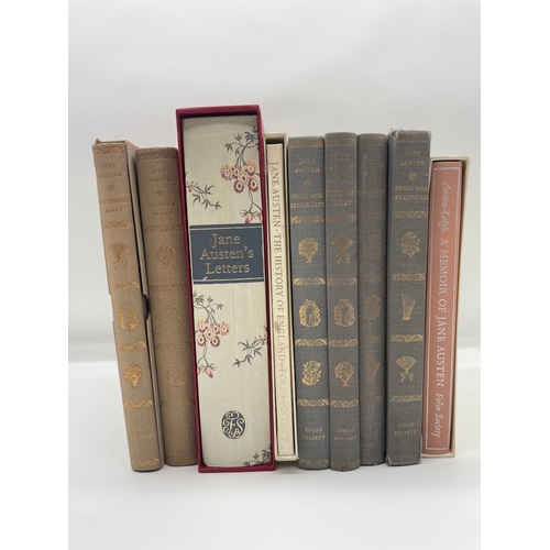 74 - Nine Vintage Jane Austen Folio Society Books