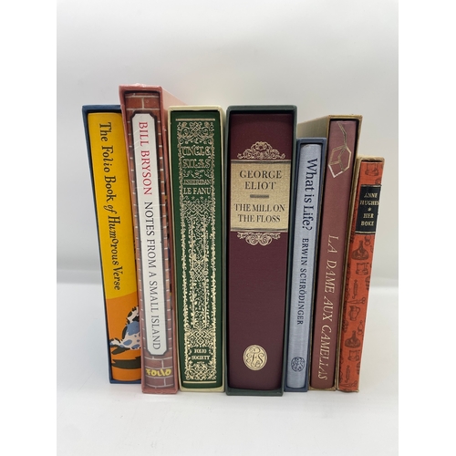 80 - Seven Folio Society Books - Humorous Verse, Bill Bryson Notes from a Small Island (New), Uncle Silas... 