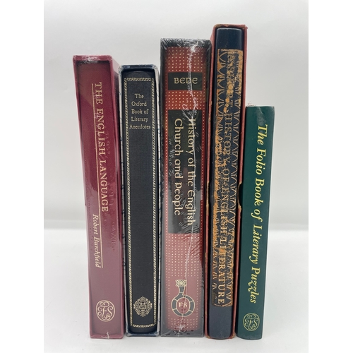 82 - Five Folio Society Language / Literature Books (2 new)