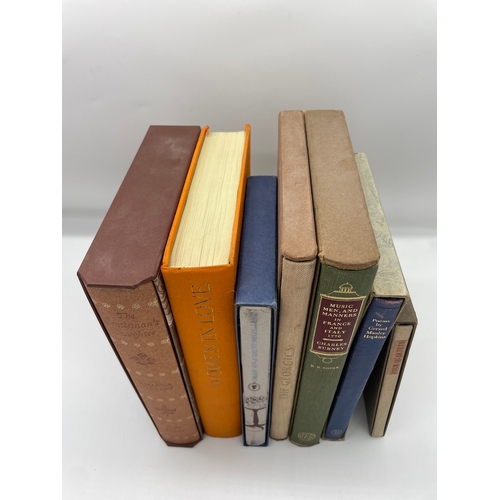 84 - Seven Folio Society Books - The Gentleman's Daughter, Women in Love, The Georgics, Four Quartets + o... 