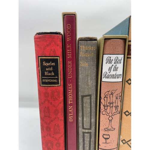 86 - Eight Folio Society Books - The Cream of New Coward, The best of the Raconteurs, Under Milk Wood + o... 