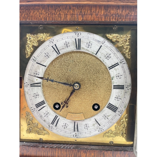 68 - Stunning 19th Century German Carved Oak and Brass Bracket Clock by Lenzkirch - G.W Boothby - Scarbor... 