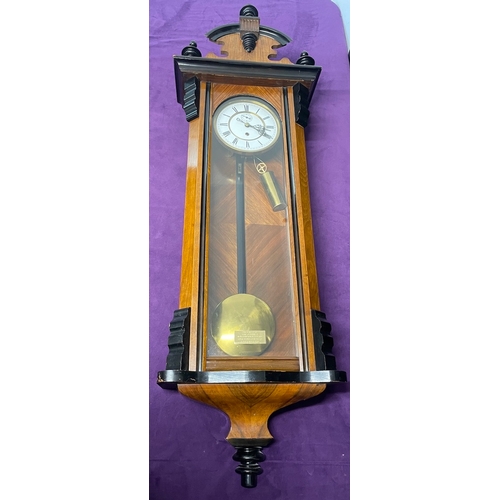 70 - Stunning Early 20th Century Regulator Wall Clock - 124cm x 36cm x 18cm