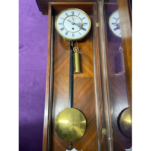 70 - Stunning Early 20th Century Regulator Wall Clock - 124cm x 36cm x 18cm