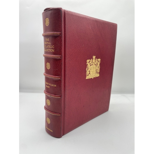 93 - Superb Red Leather Bound The Royal Philatelic Collection by Sir John Wilson Bart c1952