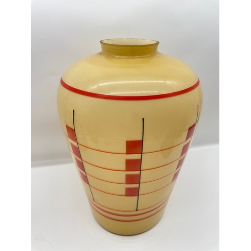 49 - Art Deco Glass Vase - 30cm