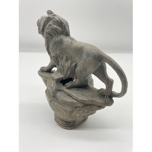 113 - Vintage Cast Lead Lion Mascot (English)