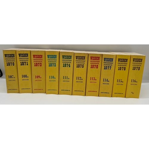 96 - Complete 1970's Wisden Cricketers Almanack's