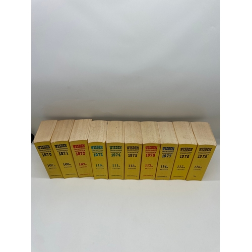 96 - Complete 1970's Wisden Cricketers Almanack's