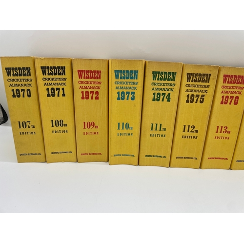 96 - Complete 1970's Wisden Cricketers Almanack's