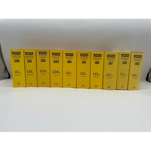 97 - Complete 1980's Wisden Cricketers Almanack's