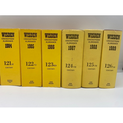 97 - Complete 1980's Wisden Cricketers Almanack's