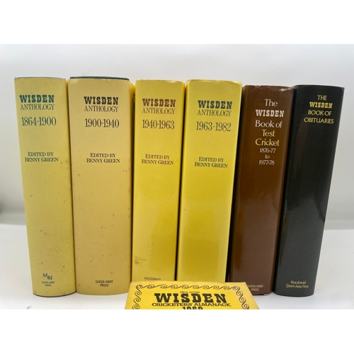 100 - Wisden Cricketers Anthology Books + other Wisden Books