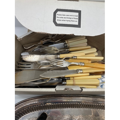 121 - Quantity of Silver Plated Cutlery and Tea Service