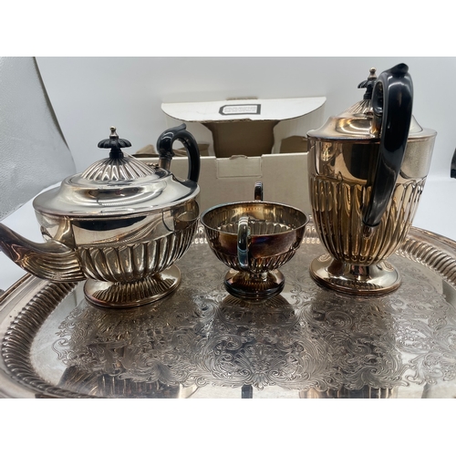 121 - Quantity of Silver Plated Cutlery and Tea Service