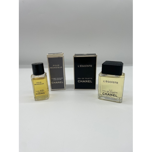 123 - Chanel L'Egoiste Eau De Toilette 75ml + Chanel Pour Monsieur Apres Rasage Concentre 50ml