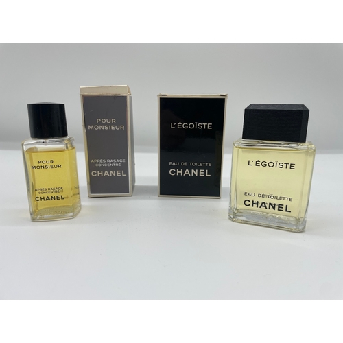 123 - Chanel L'Egoiste Eau De Toilette 75ml + Chanel Pour Monsieur Apres Rasage Concentre 50ml