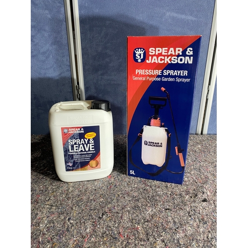 340 - Brand new in the box Spear & Jackson general purpose pressure sprayer with spray formula