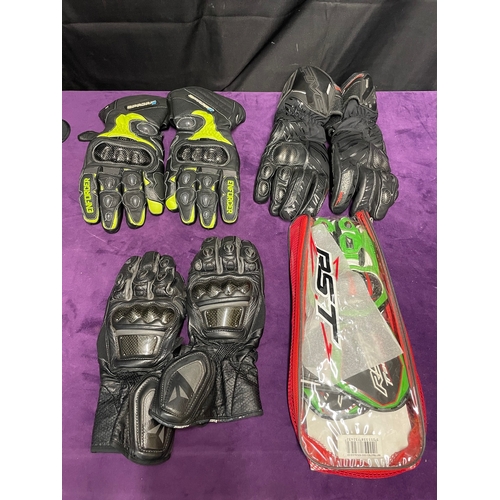 342 - Four Pairs of Motorbike Gloves Extra Large & Large