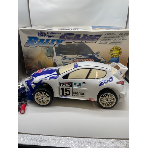 7 - Thunder Tiger Rally Game Peugeot 206 Rally Car Petrol RC with box & controller