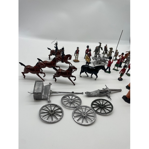 10 - Quantity of vintage Lead / White Metal Toy Soldiers + others