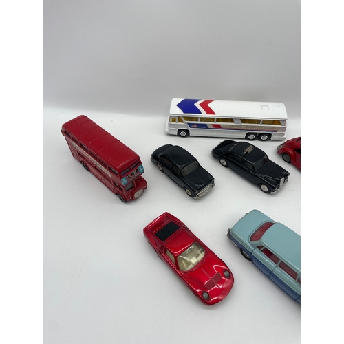 24 - Quantity of various Dinky / Corgi Toys vintage model cars - VW Bettle , Mercedes, BMW, Lamborghini, ... 