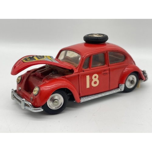 27 - Vintage Corgi Toys Volkswagen 1200 Saloon Safari with Rhino,  Volkswagen 1200 Saloon with sterling w... 